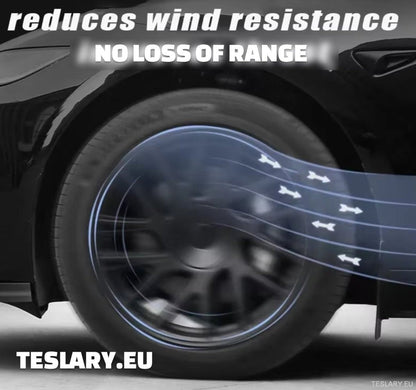 18" Tesla Model 3+ Highland Full Rim Induction Style Matte Black Wheel Covers - TESLARY Tesla Shop Accessories Europe Nederlands Ireland Deutschland Espana Alicante France Italia