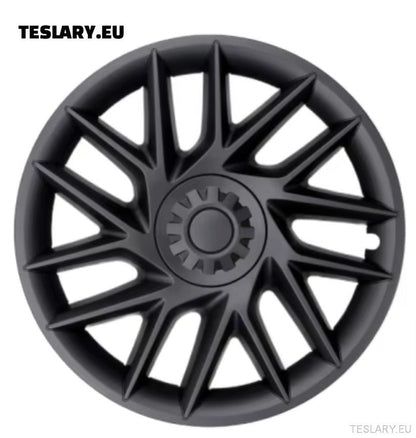 18" Tesla Model 3+ Highland Full Rim Induction Style Matte Black Wheel Covers - TESLARY Tesla Shop Accessories Europe Nederlands Ireland Deutschland Espana Alicante France Italia
