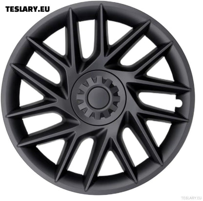 18" Tesla Model 3+ Highland Full Rim Induction Style Matte Black Wheel Covers - TESLARY Tesla Shop Accessories Europe Nederlands Ireland Deutschland Espana Alicante France Italia