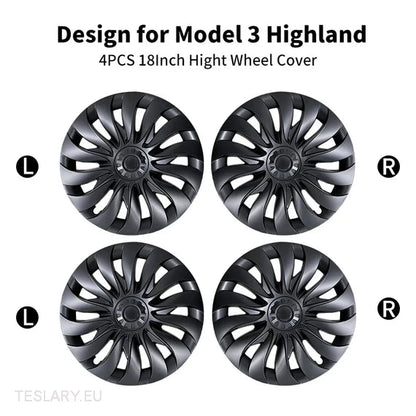Tesla Model 3 Highland 18"  Storm Style Wheel Covers -TESLARY.IE Tesla Shop Europe