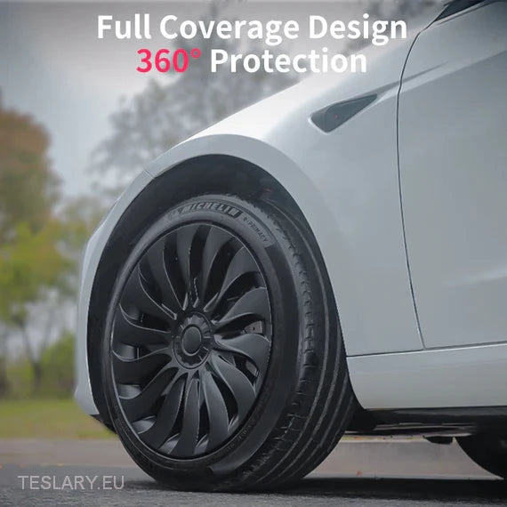 Tesla Model 3 Highland 18"  Storm Style Wheel Covers -TESLARY.IE Tesla Shop Europe