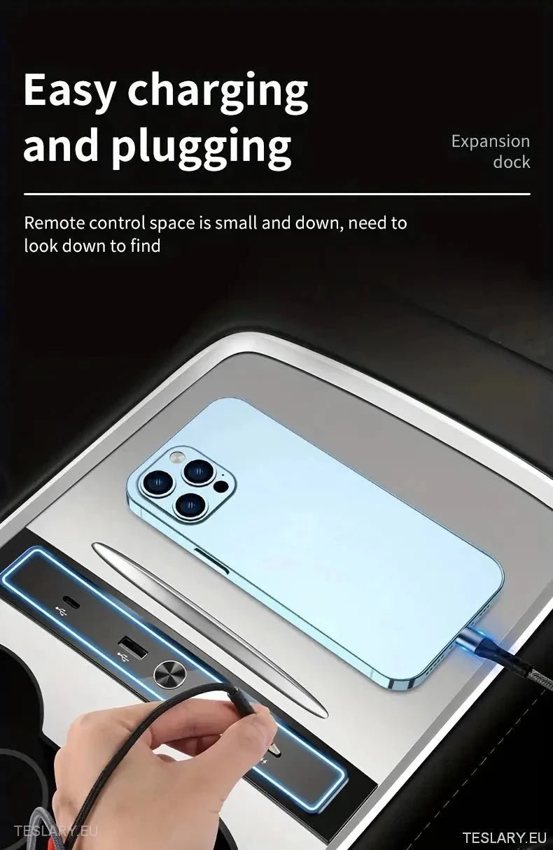 4 in 1 USB Expansion Hub for Tesla 3/Y - TESLARY Tesla Shop Accessories Europe Nederlands Dublin Cork Ireland Deutschland Espana Alicante France Italia