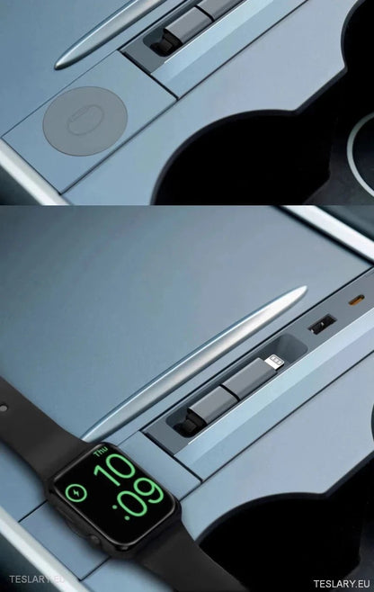 4 Port USB Smart Hub for Tesla 3/Y Including Apple Watch Support - TESLARY Tesla Shop Accessories Europe Nederlands Dublin Cork Ireland Deutschland Espana Alicante France Italia