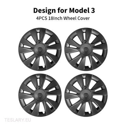 Tesla 3 18" Knife Style Wheel Covers -TESLARY.IE Tesla Shop Europe