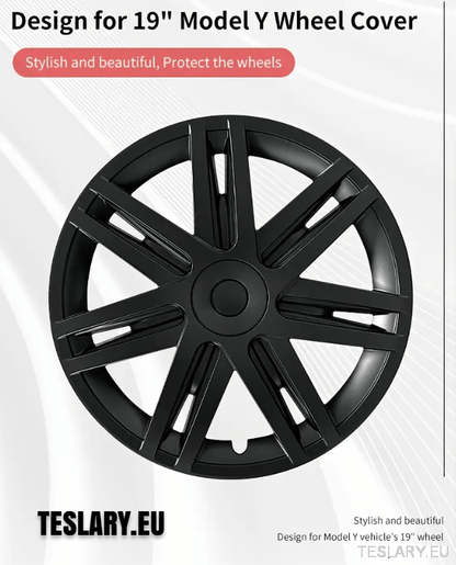 TESLA MODEL Y 19" UNIQUE S3 FULL COVER WHEEL HUBS STAR STYLE