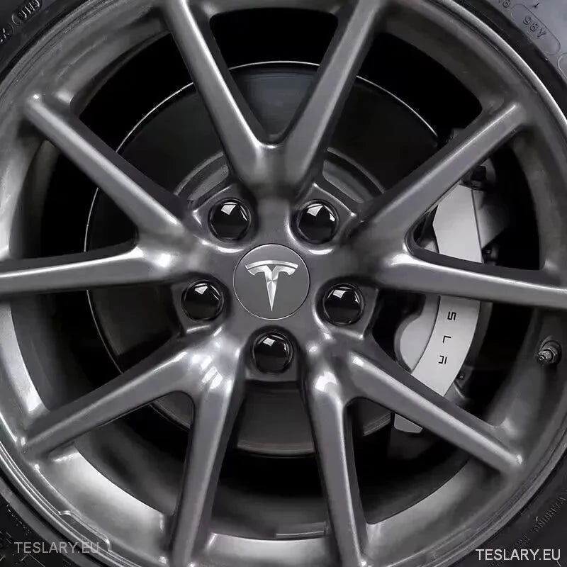 56mm Wheel Centre Caps with Logo for Tesla 3 , Y , S and X - TESLARY Tesla Shop Accessories Europe Nederlands Ireland Deutschland Espana Alicante France Italia