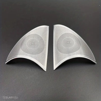 Tesla Y Interior Front Sepaker Cover Silver ( PAIR ) - Tesla Shop Europe - TESLARY.IE Ireland - France boutique- Deutschland Geschäft- España comercio - Nederland winkel- TESLARY.IE