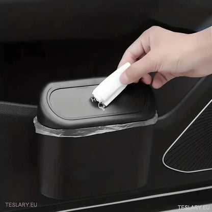 Tesla Car Mini Bin con tapa de primavera y 30 bolsas