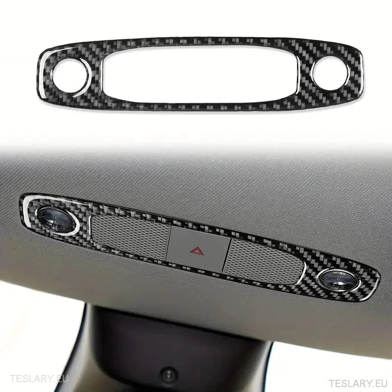Cubierta de luz de domo / mapa para fibra de carbono Tesla 3 / Y