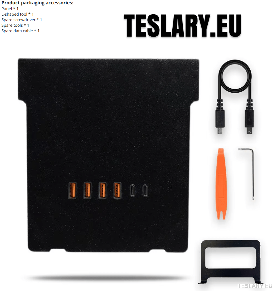 Tesla -malli 3 / y Center Console Data Storage USB -laajennuskeskus