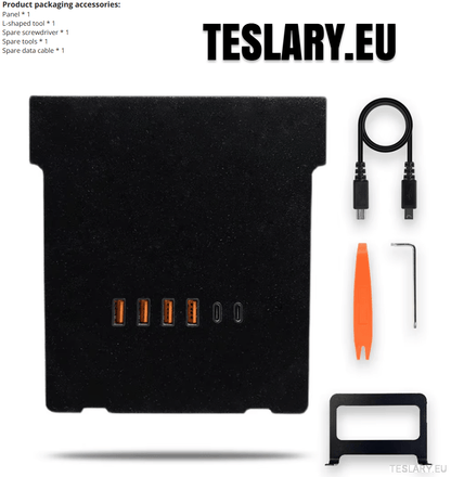 Tesla -malli 3 / y Center Console Data Storage USB -laajennuskeskus