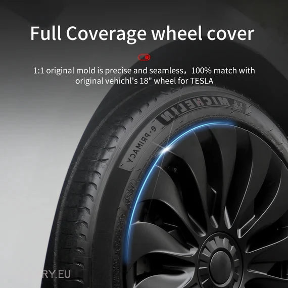 Tesla Model 3 Highland 18"  Storm Style Wheel Covers -TESLARY.IE Tesla Shop Europe