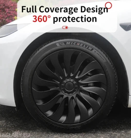 Tesla Model 3 Highland 18"  Storm Style Wheel Covers -TESLARY.IE Tesla Shop Europe