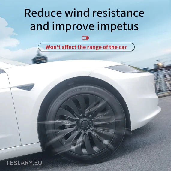 Tesla Model 3 Highland 18"  Storm Style Wheel Covers -TESLARY.IE Tesla Shop Europe