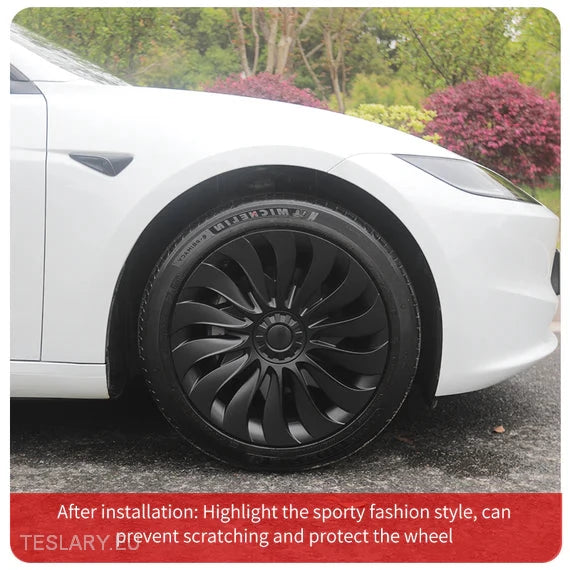 Tesla Model 3 Highland 18"  Storm Style Wheel Covers -TESLARY.IE Tesla Shop Europe
