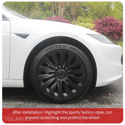 Tesla Model 3 Highland 18"  Storm Style Wheel Covers -TESLARY.IE Tesla Shop Europe