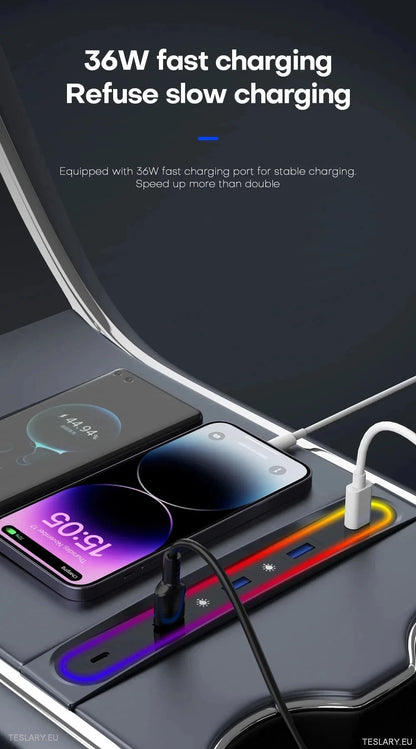 5 w 1 RGB USB Hub dla Tesli 3/Y