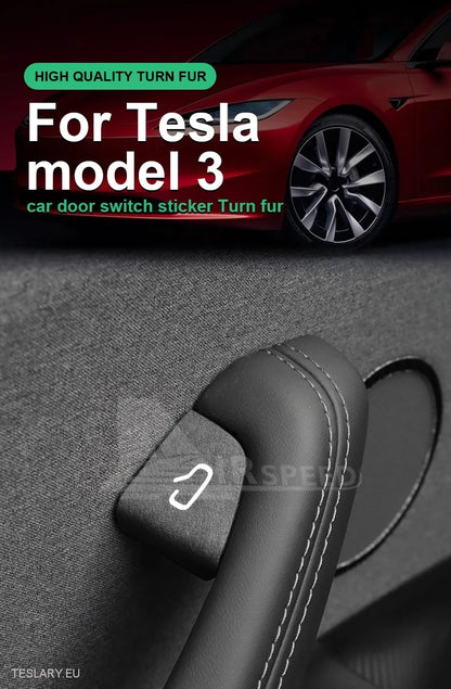 Tesla Model 3 Highlandin italialaiset Alcantara mokkanahkaiset napinsuojukset