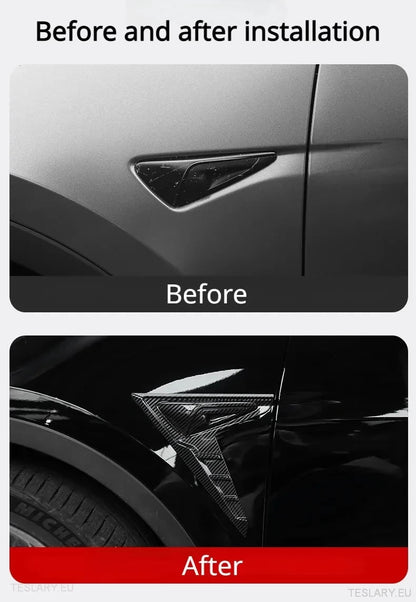 Diseño de la pala del ala del trueno de la cámara lateral Tesla 3/Y