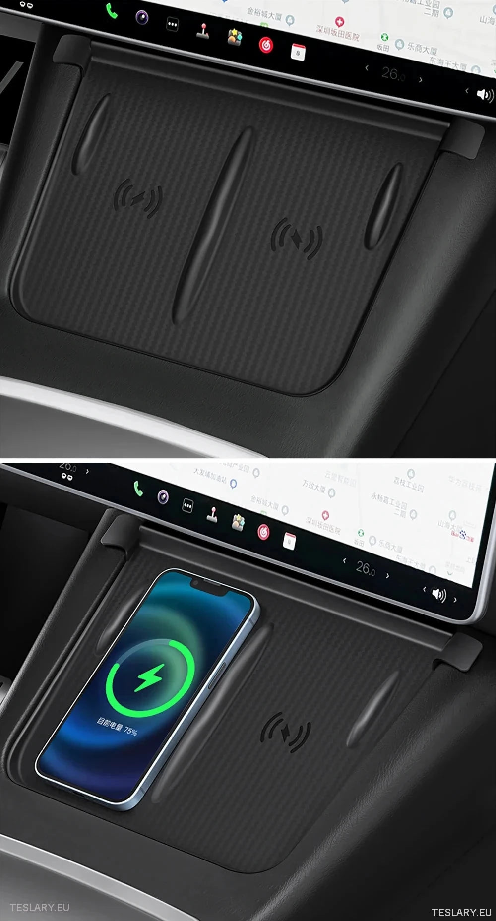 Tesla 3 / Y & Highland Silikonowa pokrywa przeciw poślizgowi do bezprzewodowej podkładki ładowania