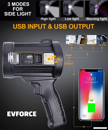 Ultra Bright Recharable Spot light / torch for your Tesla , BYD , MG or other EV