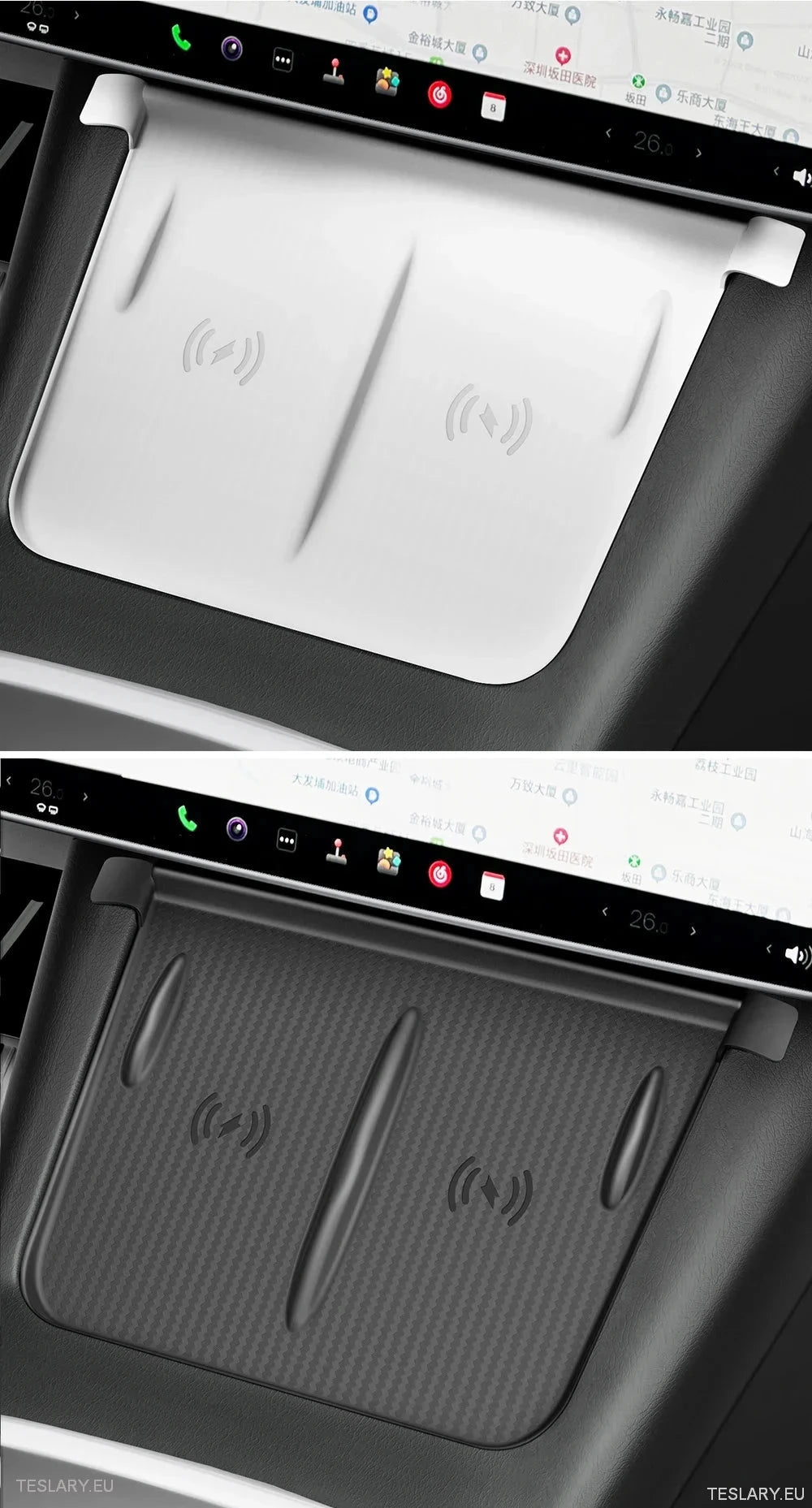 Tesla 3 / Y & Highland Silikonowa pokrywa przeciw poślizgowi do bezprzewodowej podkładki ładowania