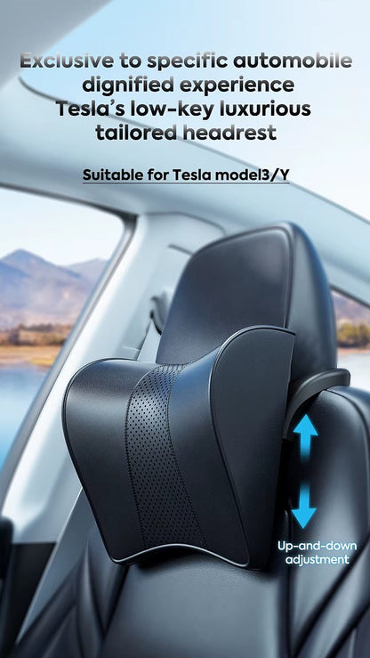 Premium Headrest Pillow with Support for Neck for Tesla Model 3 , Y , Highland & Juniper
