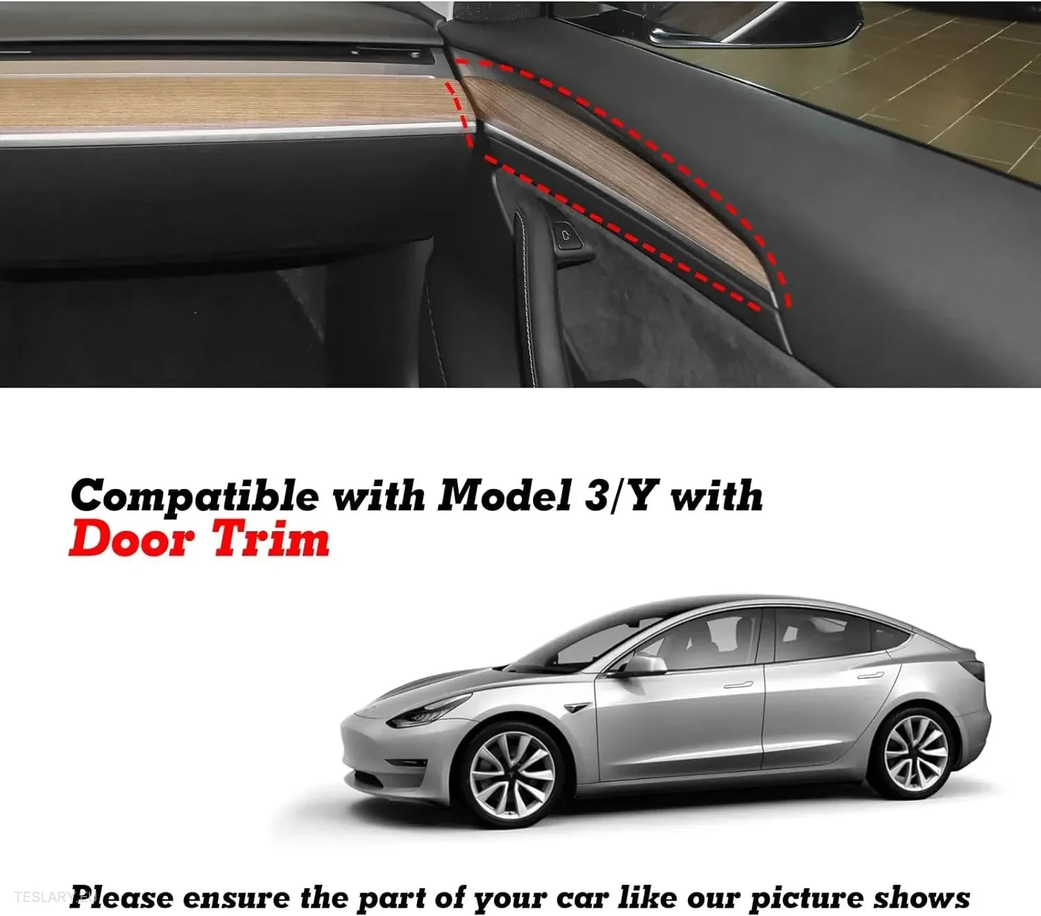 Internal Door Side Trims Tesla 3/Y -TESLARY.IE Tesla Shop Europe