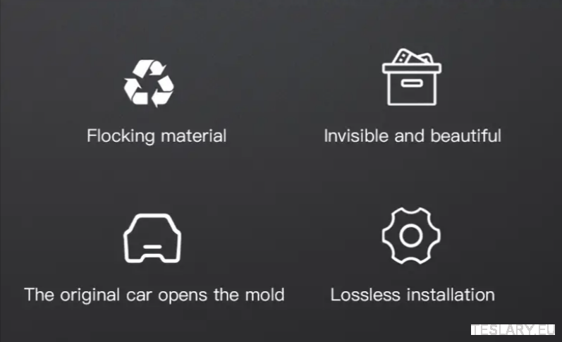 Tesla Model 3+ Highland Center Console Tylne organizator tac z przodu i tył