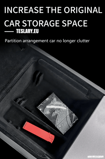 Tesla Model 3+ Highland Center Console Tylne organizator tac z przodu i tył