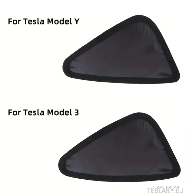 Kolmion muotoinen takaikkunan varjostin parantaa yksityisyyttä Tesla Model 3 / Y