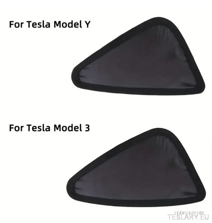 Kolmion muotoinen takaikkunan varjostin parantaa yksityisyyttä Tesla Model 3 / Y
