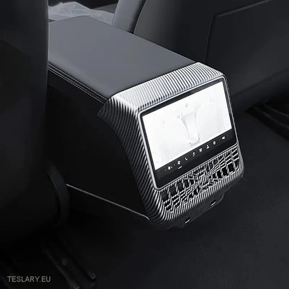 Tesla Model 3 Marco de ventilación de aire trasero de tierras traseras Ribribe de estilo de fibra de carbono