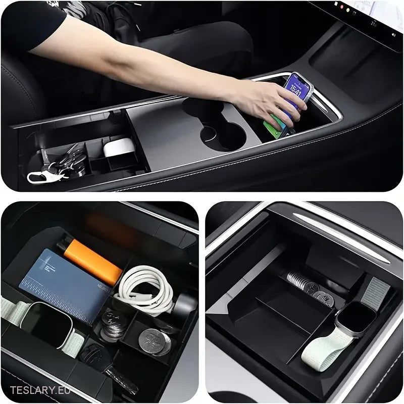Tesla Modelo 3 / Y Central Console Bandeo de organizador trasero Opción delantera y trasera