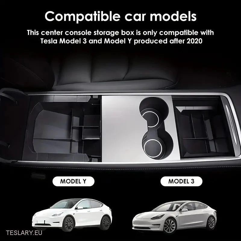 Tesla Modelo 3 / Y Central Console Bandeo de organizador trasero Opción delantera y trasera
