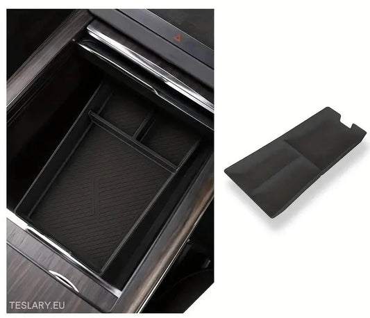 Tesla Modelo S / X 2022 - 2024 Organizador de almacenamiento de consola Central LHD
