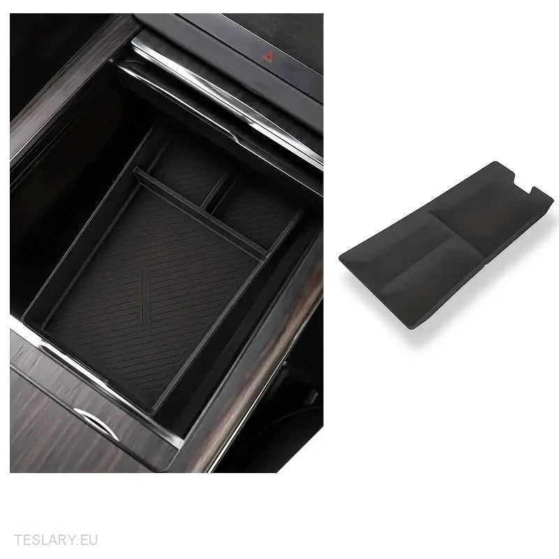 Tesla Modelo S / X 2022 - 2024 Organizador de almacenamiento de consola Central LHD