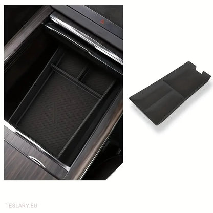 Tesla Modelo S / X 2022 - 2024 Organizador de almacenamiento de consola Central LHD