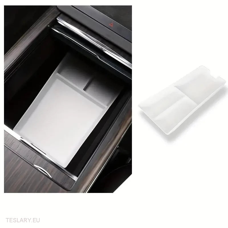 Tesla Modelo S / X 2022 - 2024 Organizador de almacenamiento de consola Central LHD