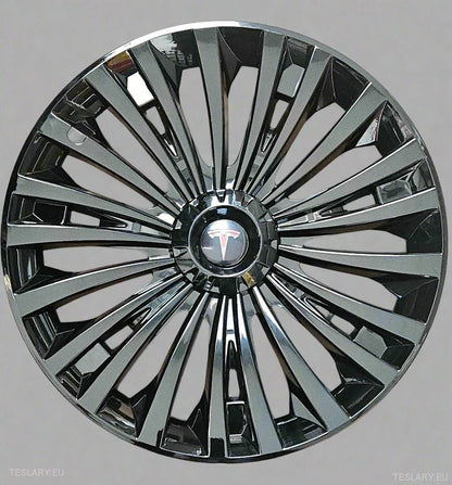 Tesla Modelo Y 19 "Cubiertas de ruedas de ciclón de cobertura completa - Black Gloss