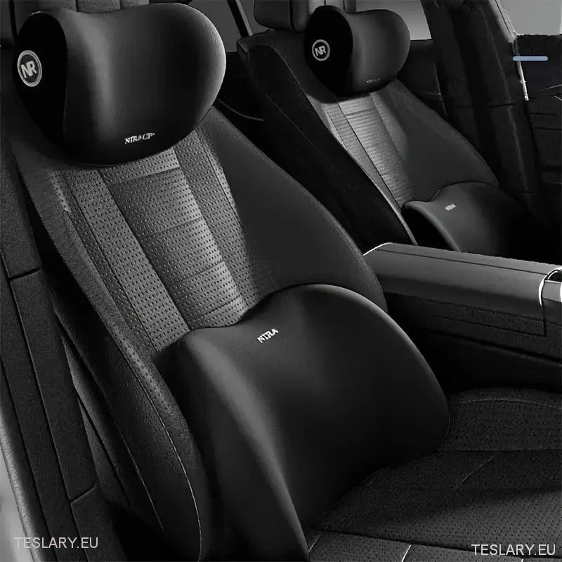 Memory Foam Neck Pillow & Back Support -pute for alle Tesla -modeller