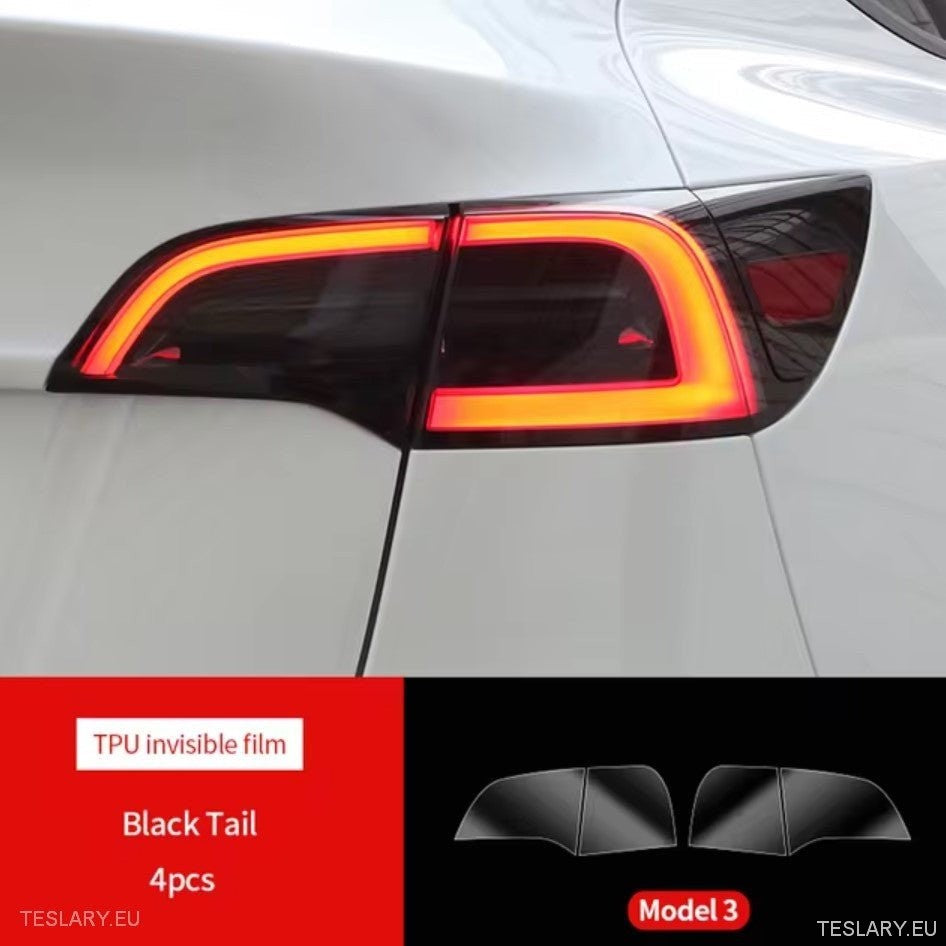 TPU Tinte negro trasero para Tesla Model 3, Y y Highland