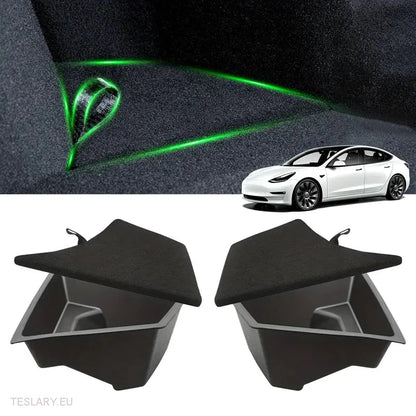Tesla Model 3 Highland Tylne Organizer Organizator bocznych kieszeni z pokrywkami (2)