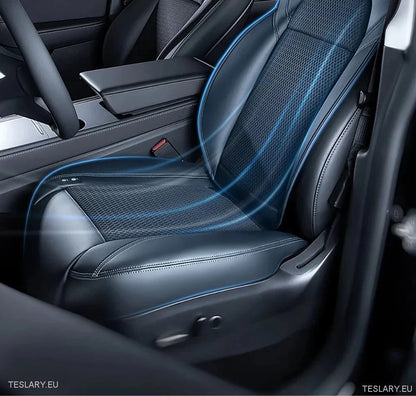 Tesla Model 3 / Y Ventilated Seat Cover (er) i svart eller vitt PU -läder (1 bit)