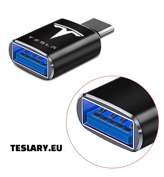 Tesla USB TYPE C to USB Adapter for Model 3 Y S X LOGO