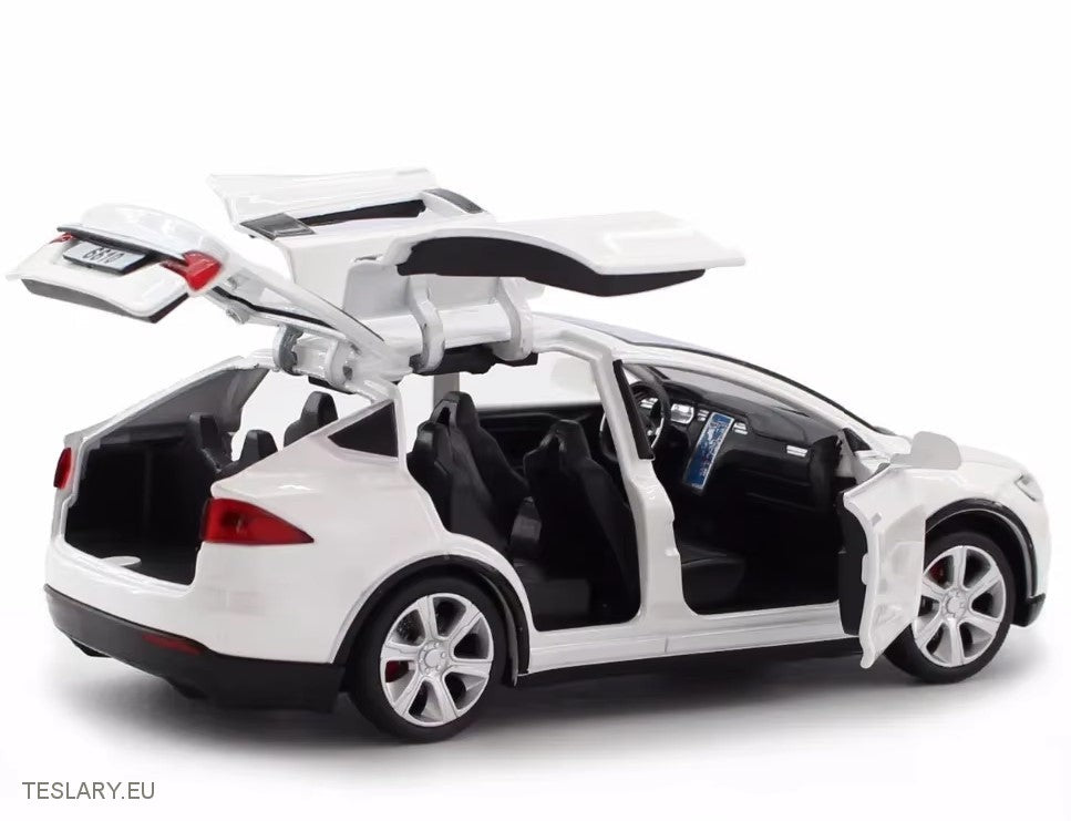 Tesla Model Model X 1:32 epävirallinen versio musta, punainen tai valkoinen