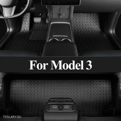 Tesla Model 3 Mats de piso de cuero PU personalizadas (accionamiento de la mano izquierda)