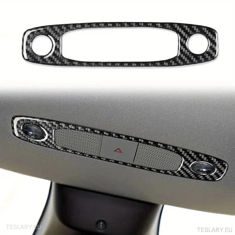 Cubierta de luz de domo / mapa para fibra de carbono Tesla 3 / Y