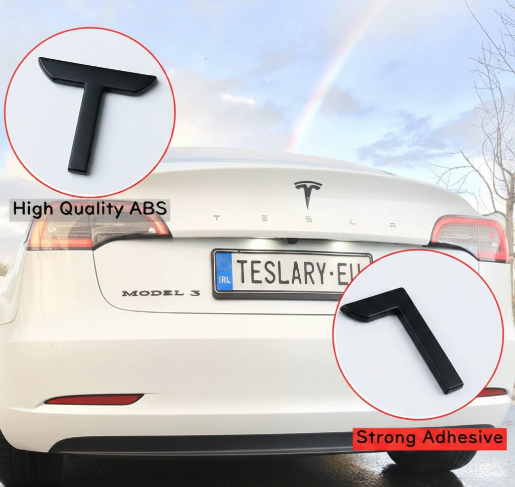 ABS 3D TESLA letter New Logo Style for your Tesla Model 3 Y S X - TESLARY Tesla Shop Accessories Europe Nederlands Dublin Cork Ireland Deutschland Espana Alicante France Italia