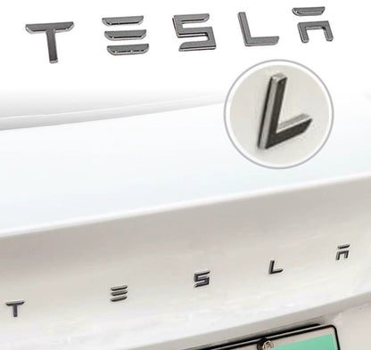 ABS 3D TESLA letter New Logo Style for your Tesla Model 3 Y S X - TESLARY Tesla Shop Accessories Europe Nederlands Dublin Cork Ireland Deutschland Espana Alicante France Italia